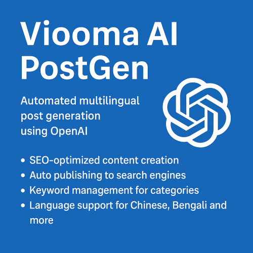 Viooma AI PostGen – 智能AI内容生成与搜索引擎提交工具